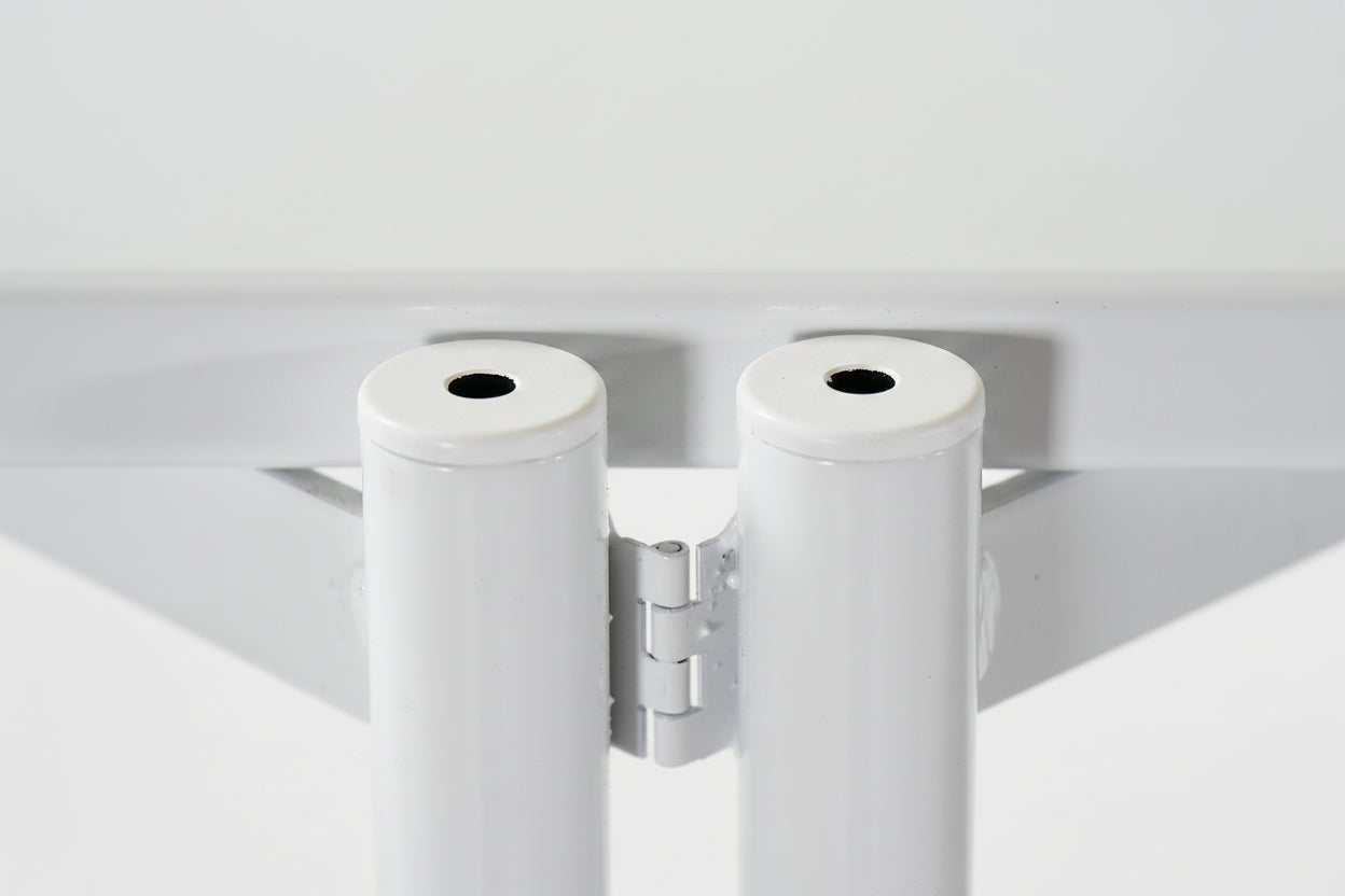 FLO Modular Shelving – close-up top view of ladder frame caps
